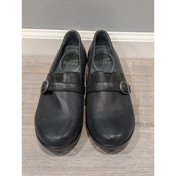 Dansko Tamara Womens Clog Size EU 39 - US 8.5-9 Buckle Black Leather Comfort - Picture 2 of 16